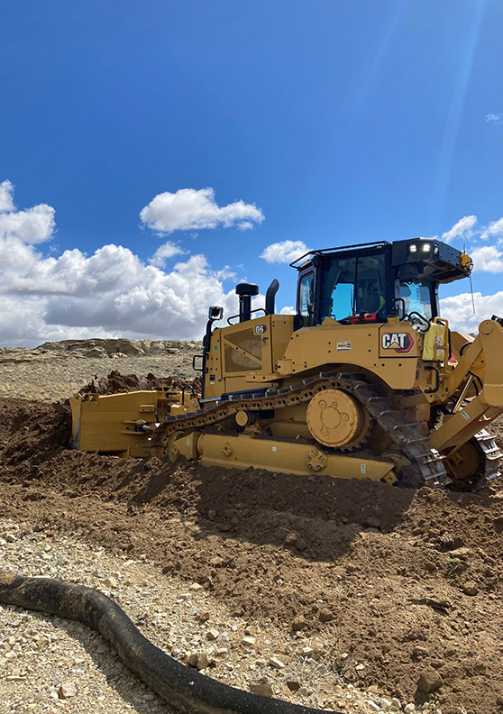 A tractor at work on the CCSM Project site